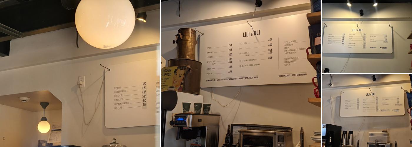 Lili & Oli Menu