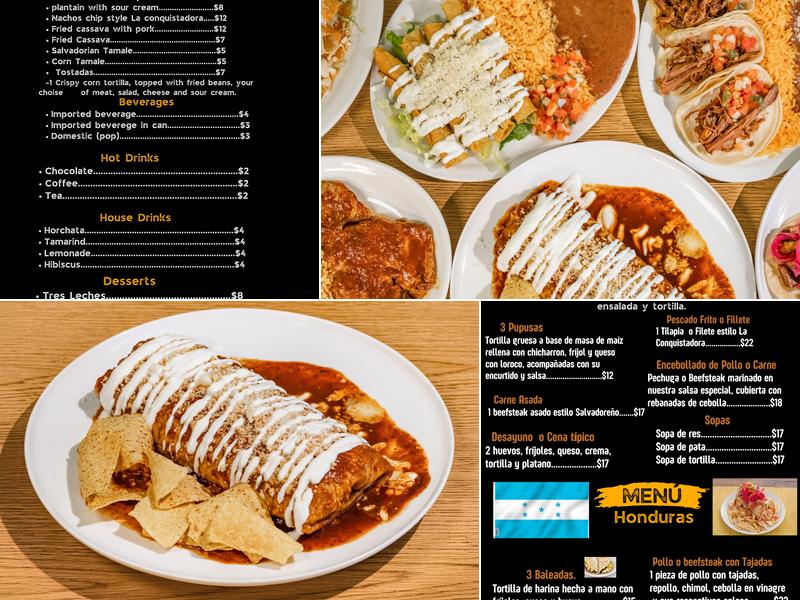 La Conquistadora Mexican Restaurant. Menu