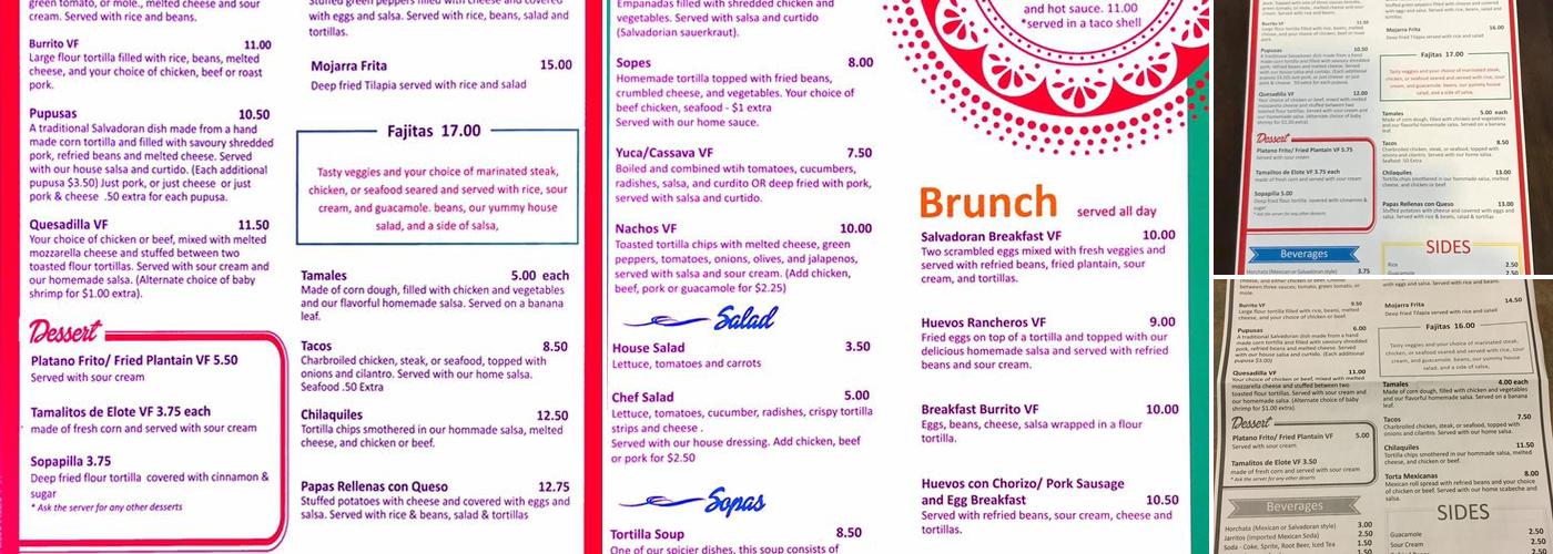 Don Fito’s Mexican And Salvadoran Cuisine Menu