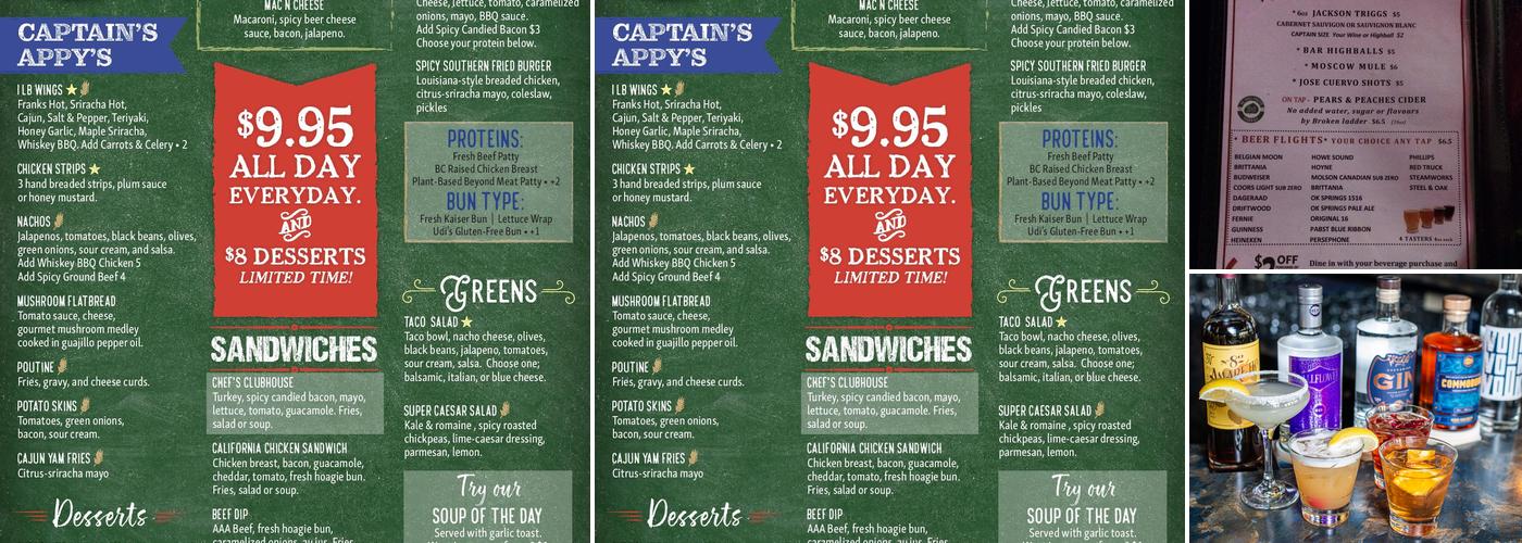 Paddlewheeler Pub Menu