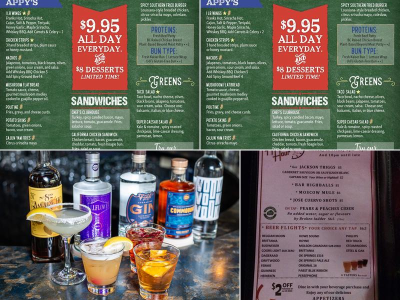 Paddlewheeler Pub Menu