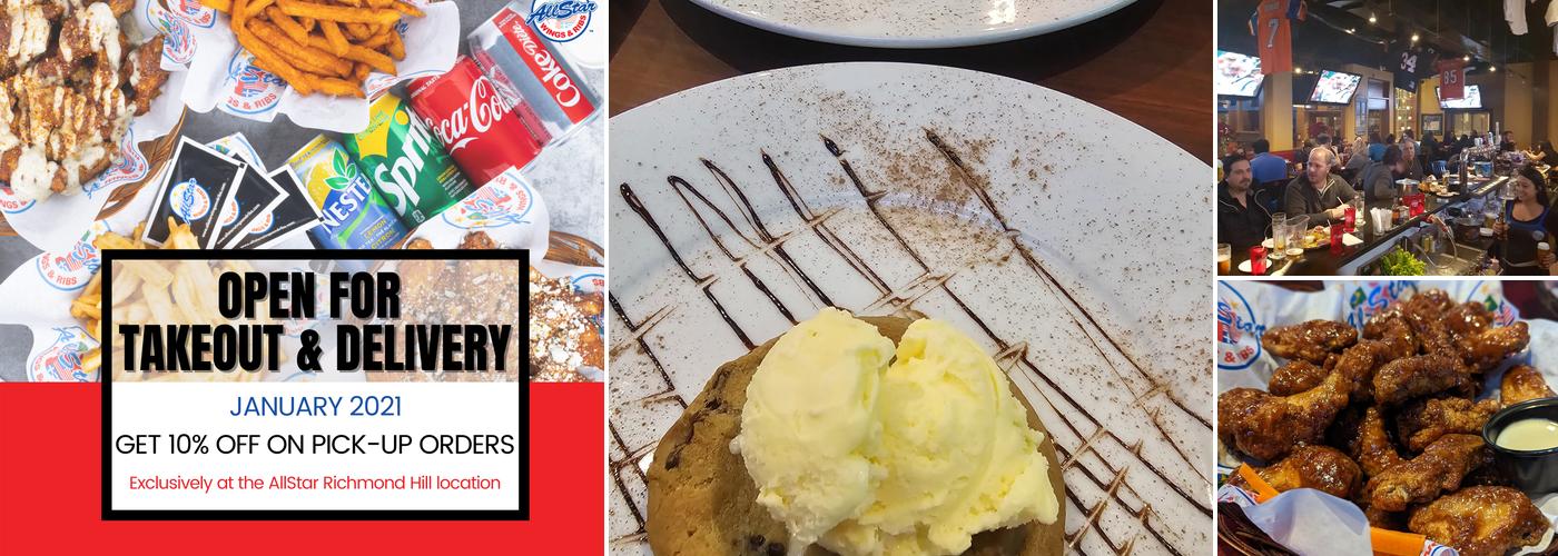 AllStar Wings and Ribs Richmond Hill Menu