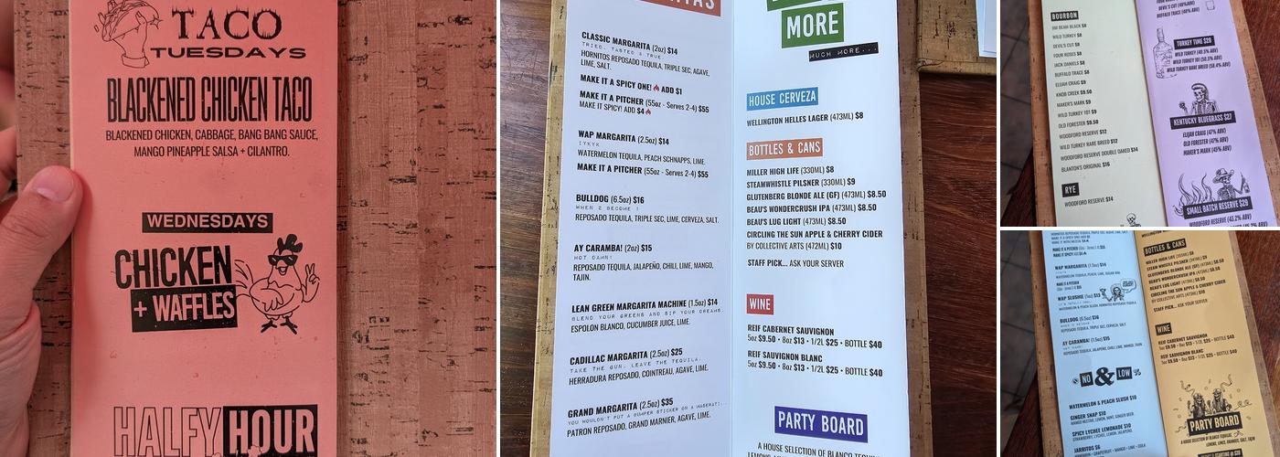 Burro Menu