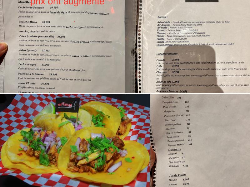 Papichulo Restaurant Menu