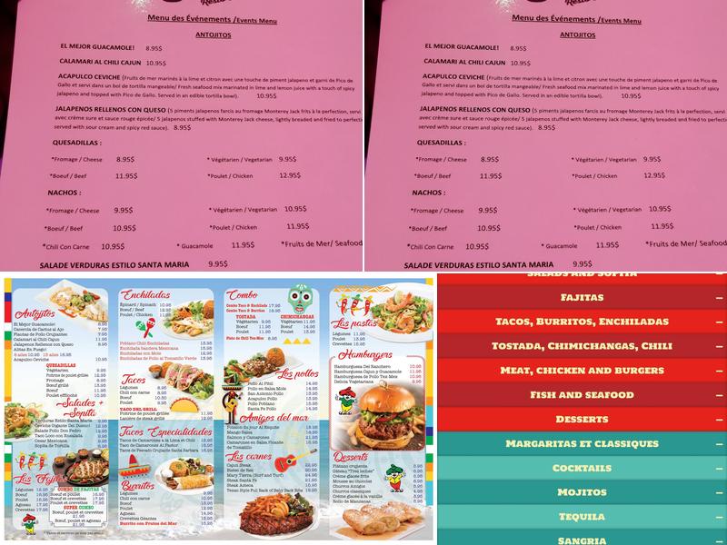 3 Amigos (Palais des congrès) Menu