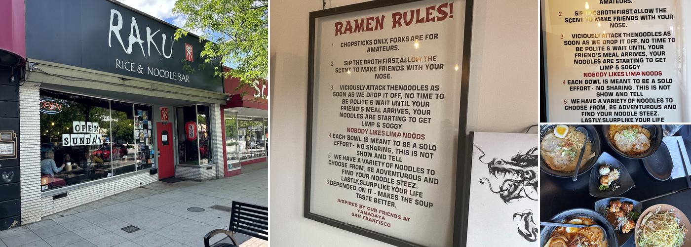 Raku Rice & Noodle Bar Menu