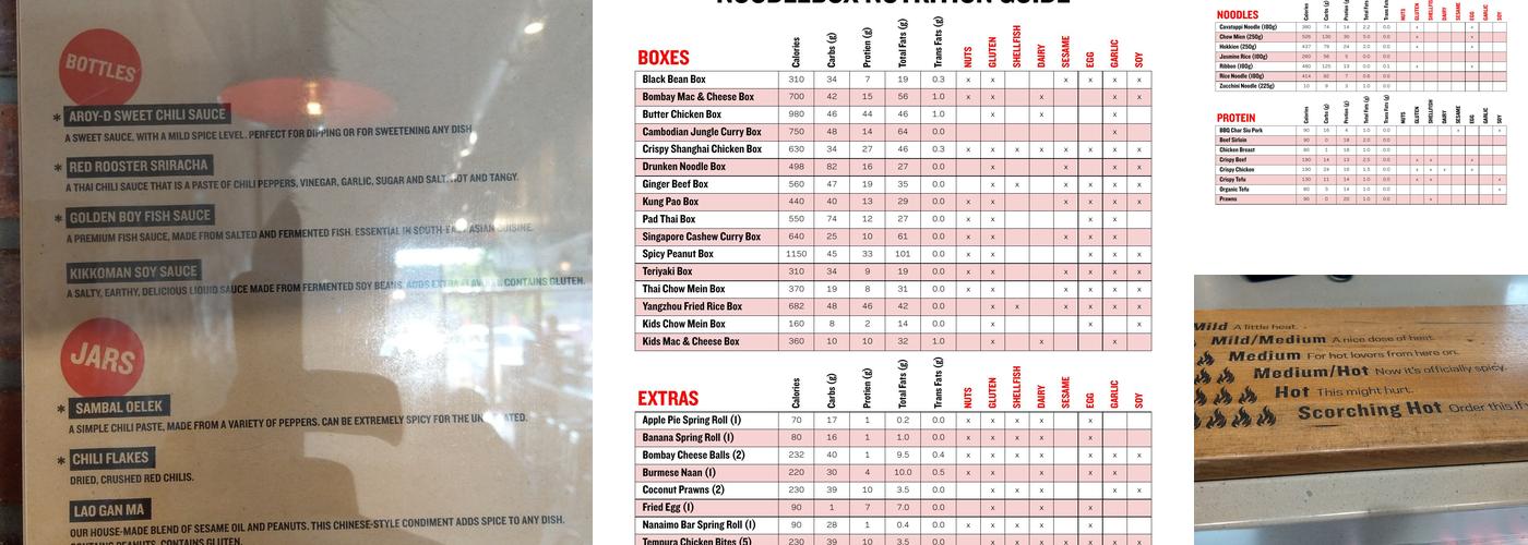 Noodlebox Menu