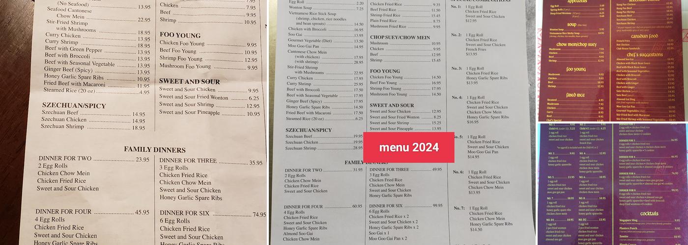 Tran's Palace Restaurant Menu