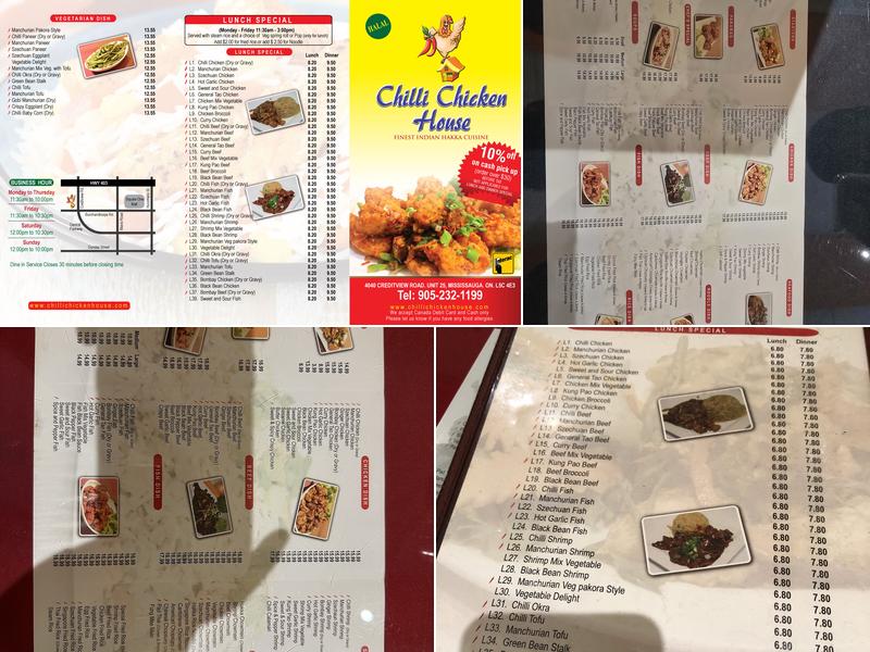 Chilli Chicken House (CCH) Menu