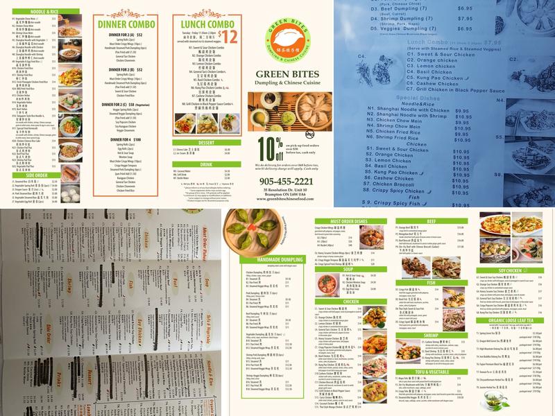 Green Bites Dumpling & Tea Bar Menu