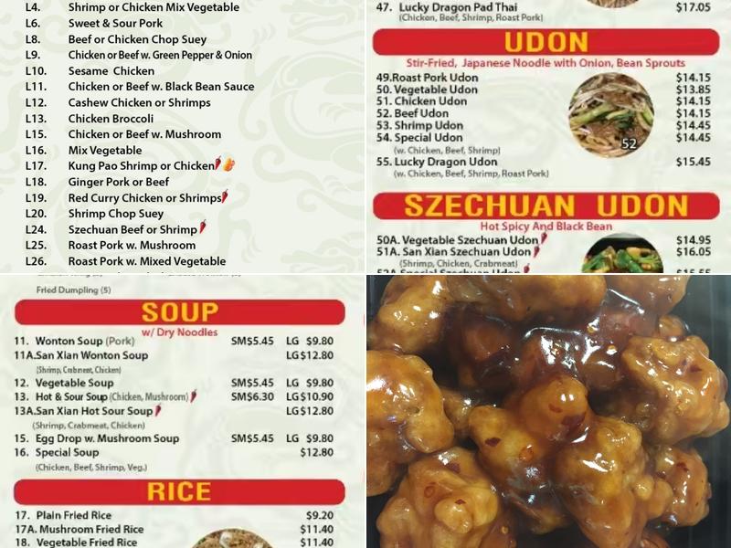 Lucky Dragon(Niagara Falls)takeout Menu