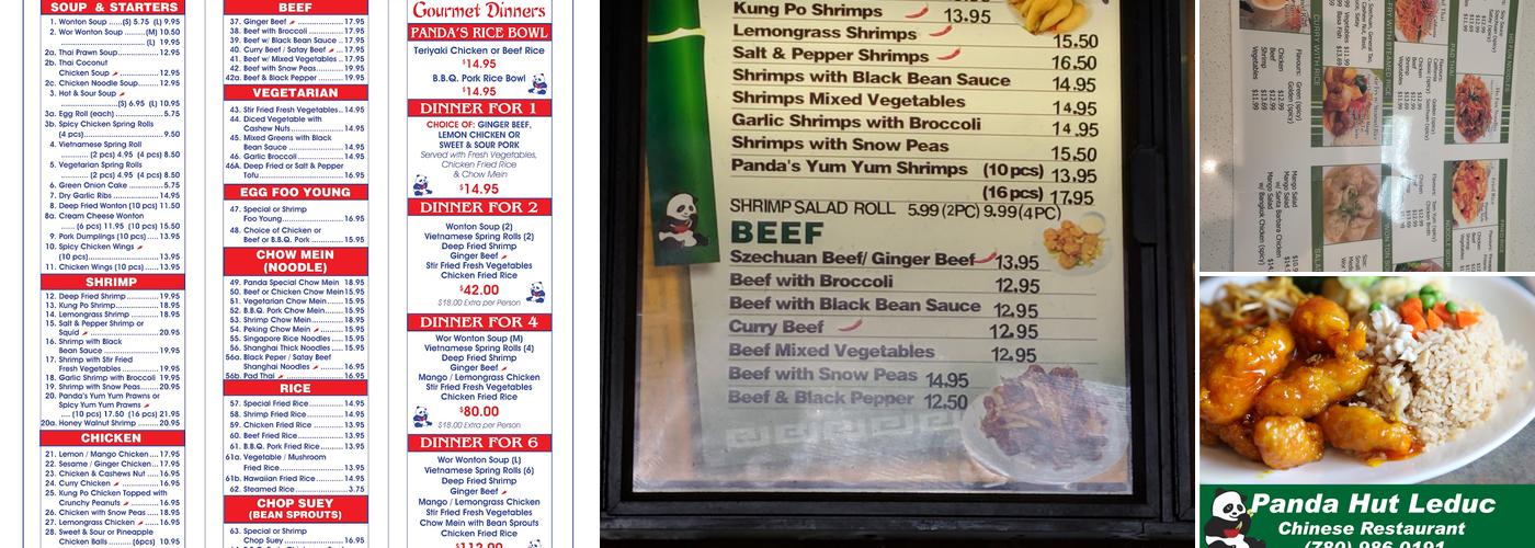 Panda Hut Leduc Chinese Restaurant Menu