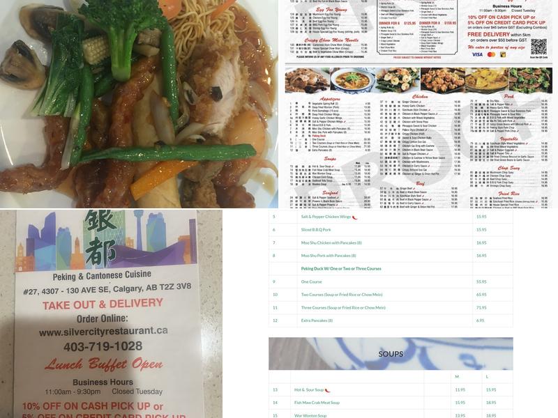 Silver City Restaurant / 银都 Menu