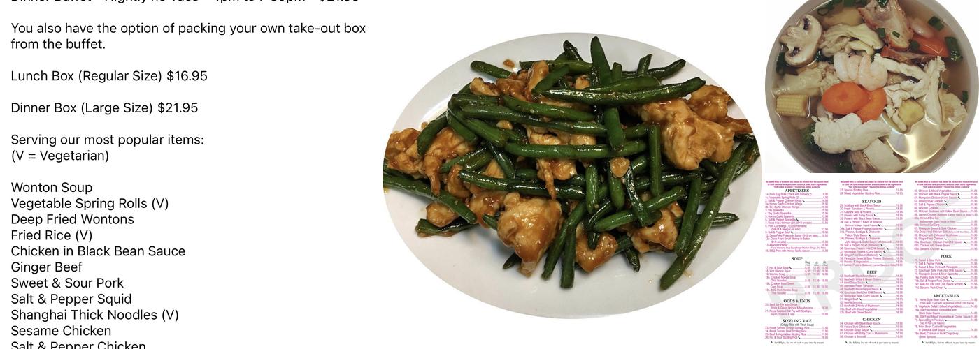 Riverbend Peking House aka Peking Peking Menu