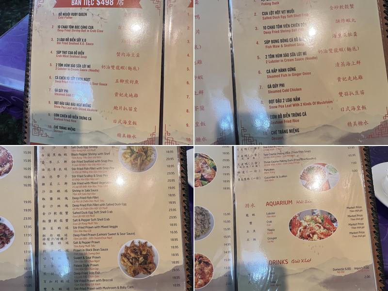Ruby Queen Menu