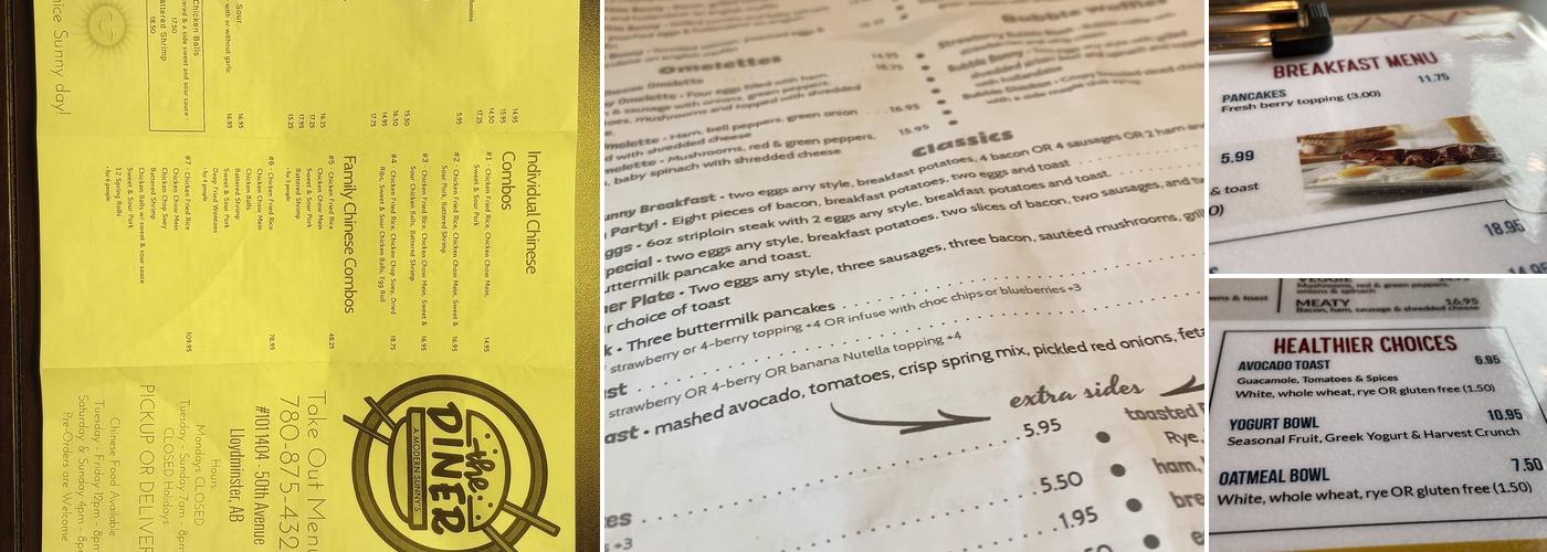 The Diner Menu