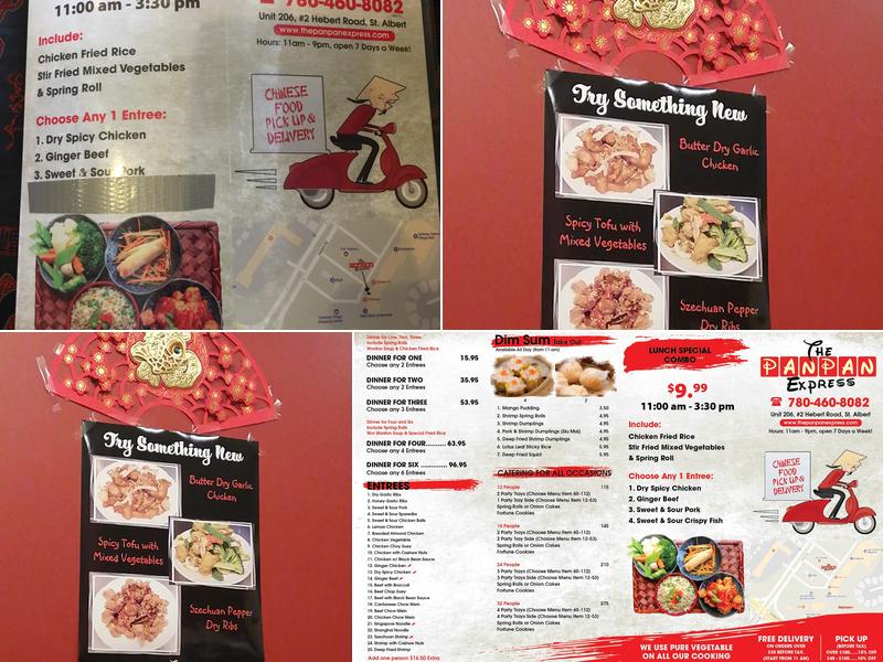 The Pan Pan Express Chinese Cuisine Menu