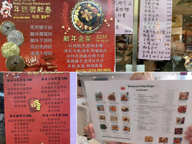 Restaurant Ruby Rouge Menu