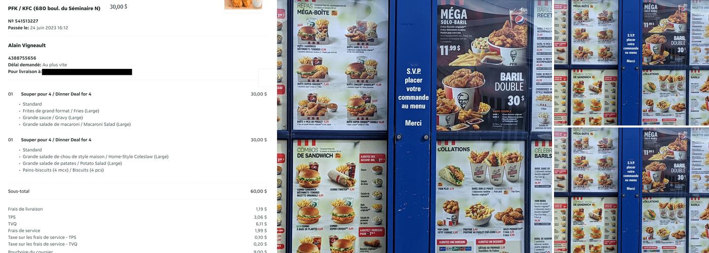 PFK Menu