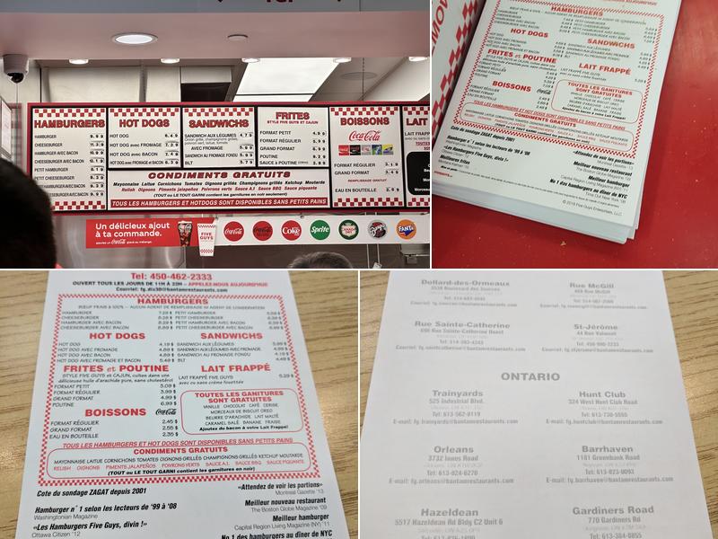 Five Guys Menu