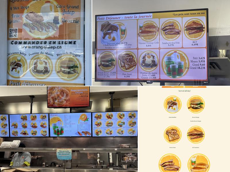 Gibeau Orange Julep Menu