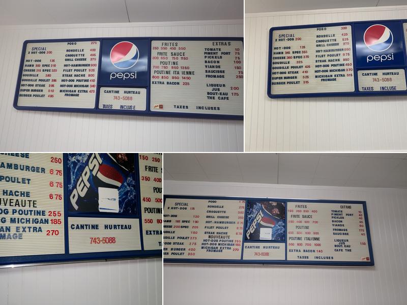 Cantine Hurteau Enr Menu