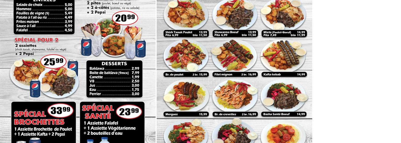 Basha (Beloeil) Menu