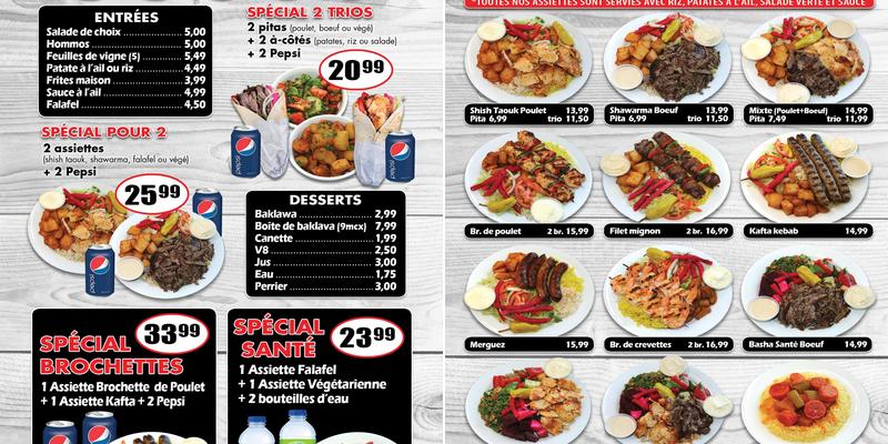 Basha (Beloeil) Menu