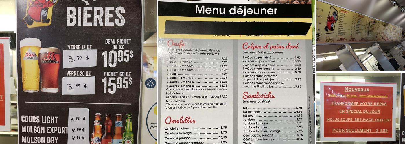 Le Croque Menu
