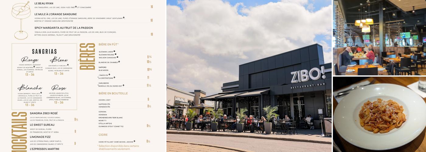 Restaurant ZIBO! Brossard Menu