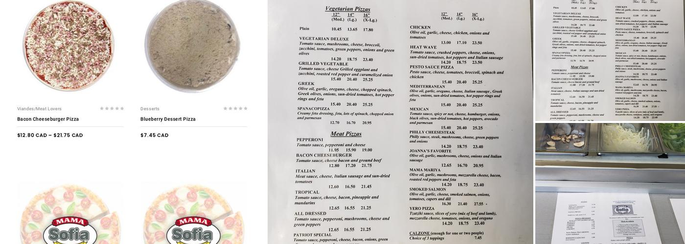 Mama Sofia Menu