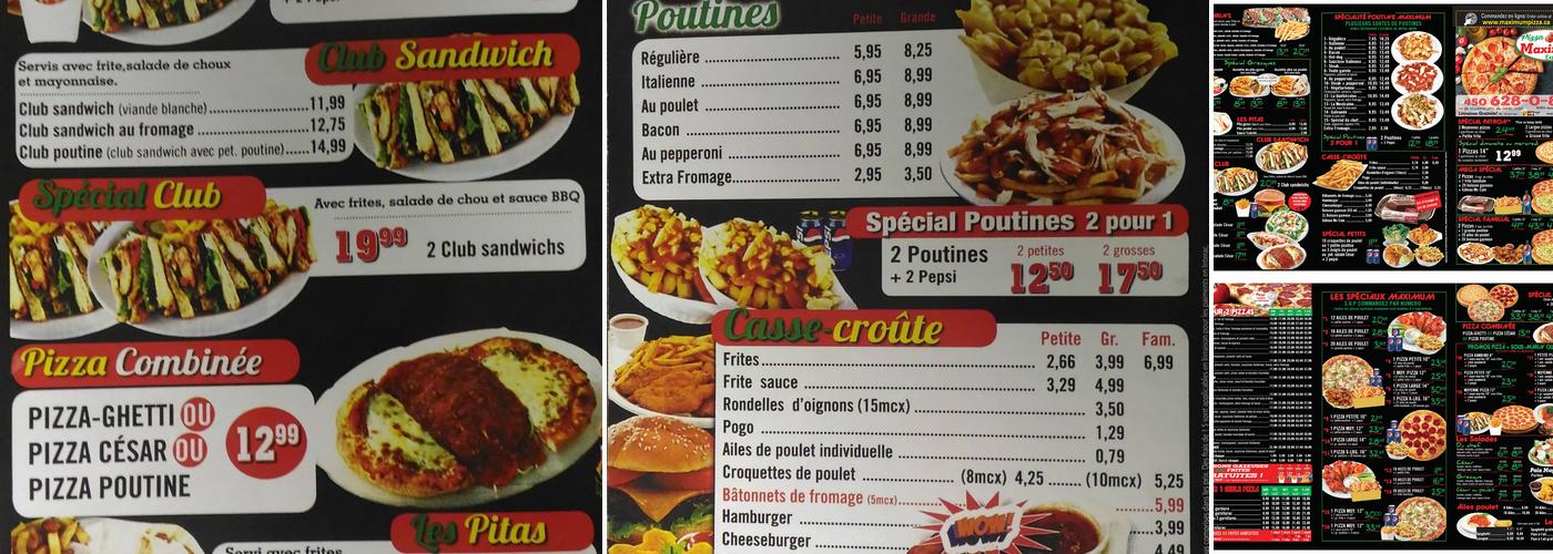 Pizza Maximum (Laval) Menu