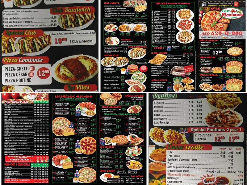 Pizza Maximum (Laval) Menu
