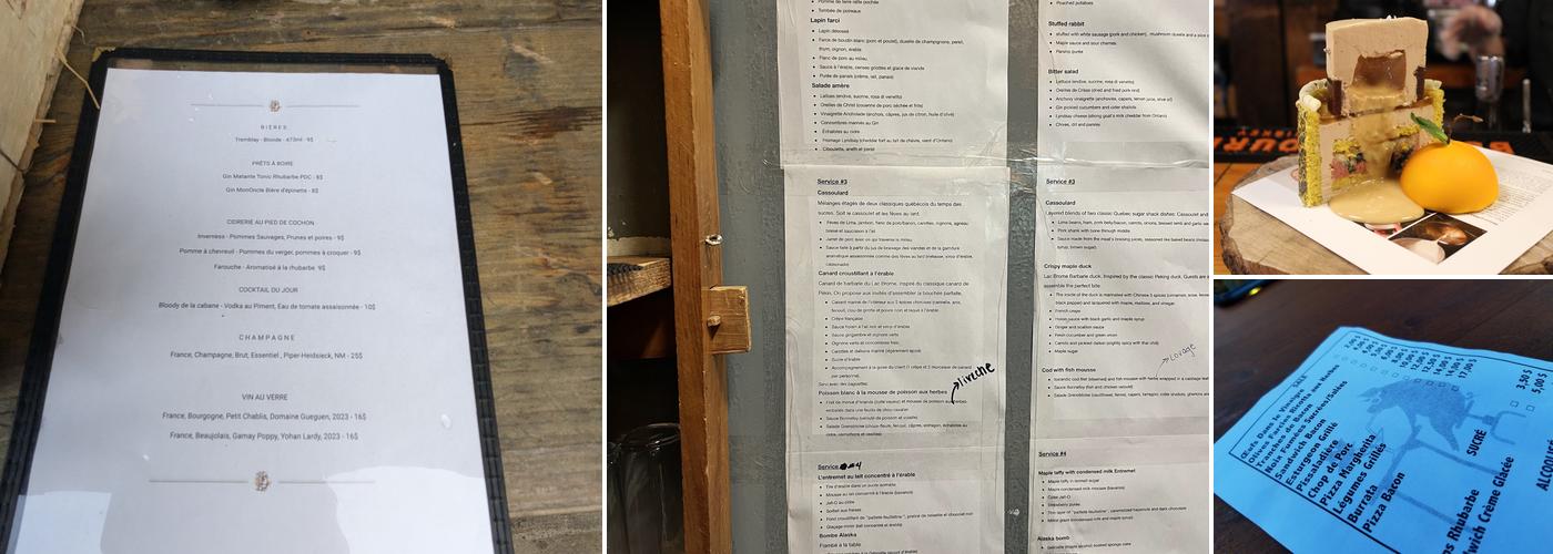 Cabane à Sucre Au Pied De Cochon Menu