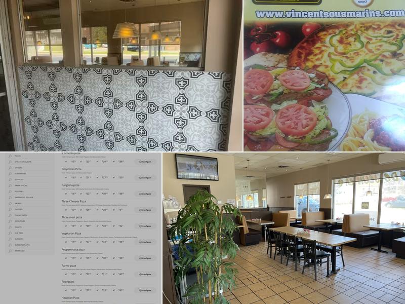 Vincent Sous-Marins Menu