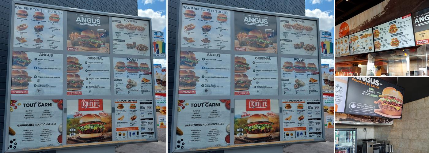Harvey's Menu