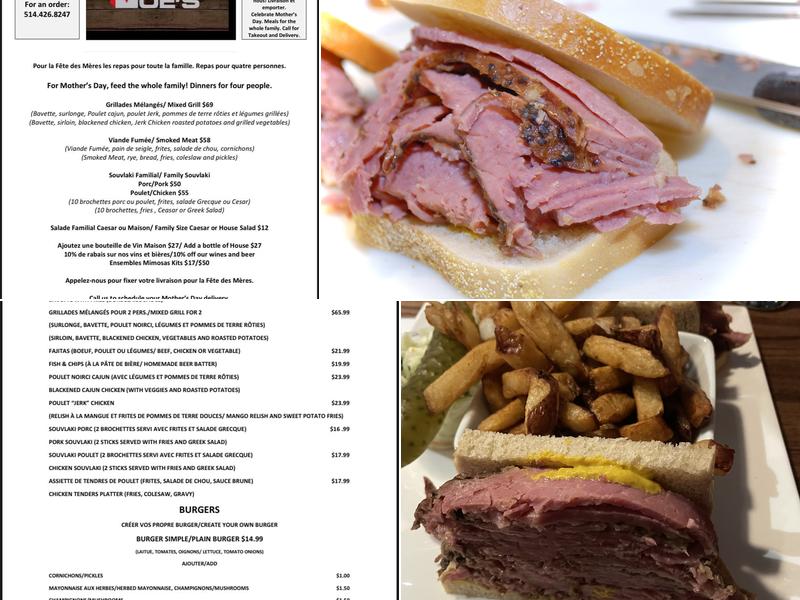 Moe's Bar & Grill Menu