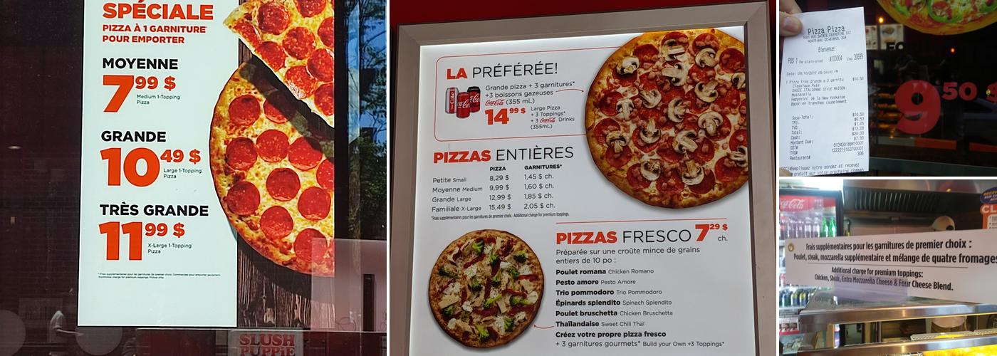 Pizza Pizza Menu