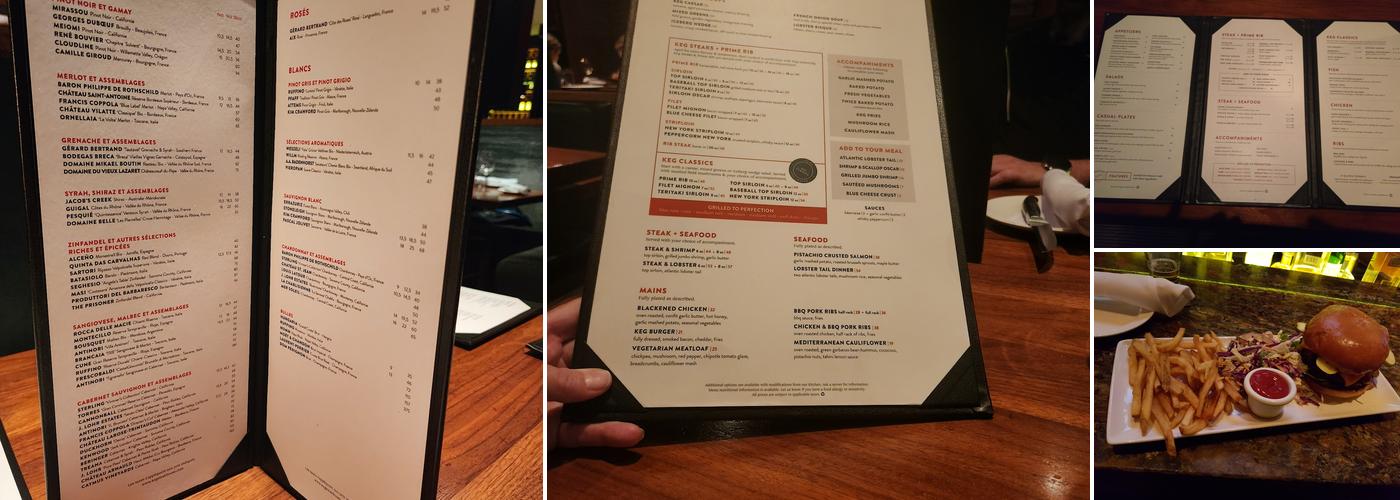 The Keg Steakhouse + Bar - Pointe Claire Menu