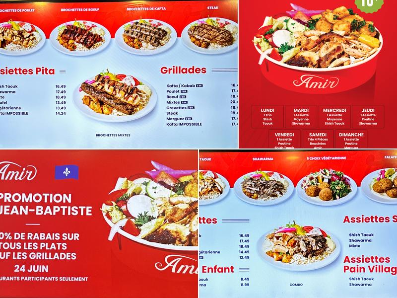 Amir (Dix30) Menu