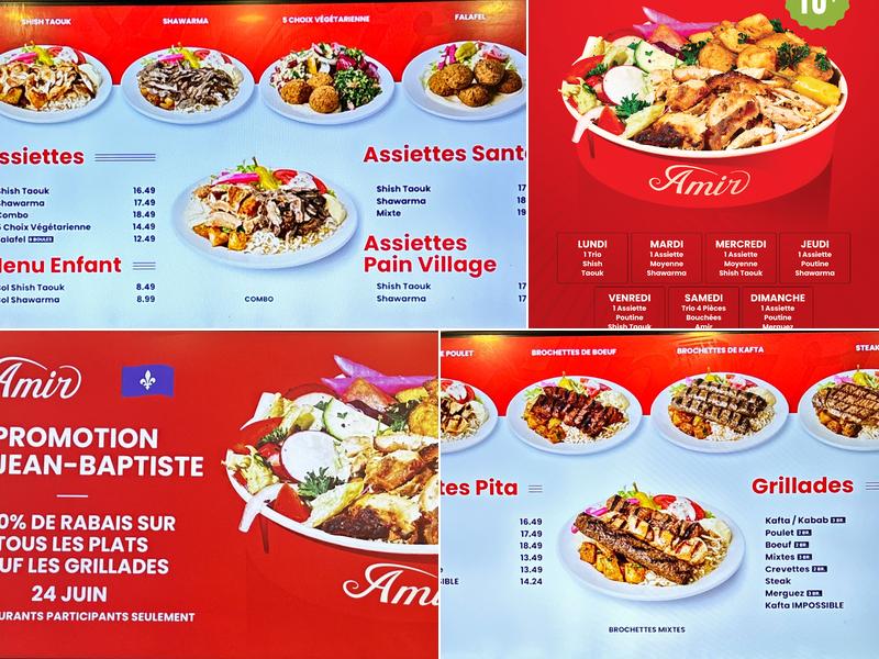 Amir (Dix30) Menu