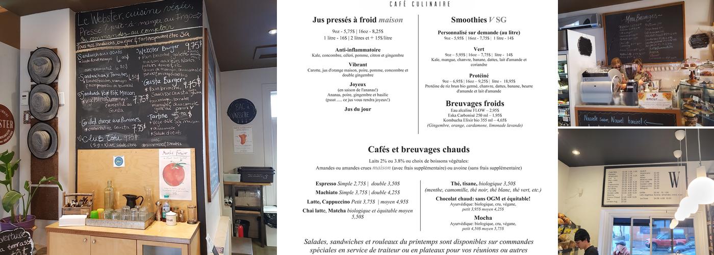 Café Webster Menu