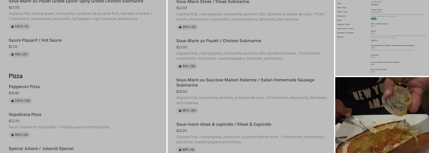 Resto-Bar Juliano`s Menu