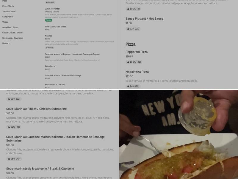 Resto-Bar Juliano`s Menu