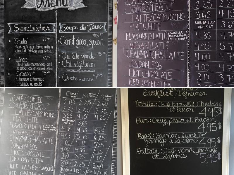 Studio 77 Menu