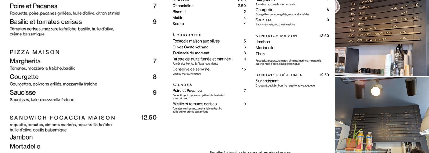 Le Brûloir Menu