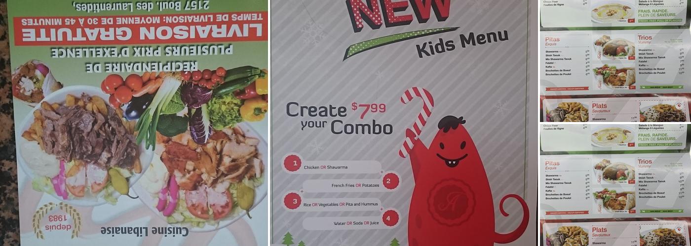 Amir Vimont Menu