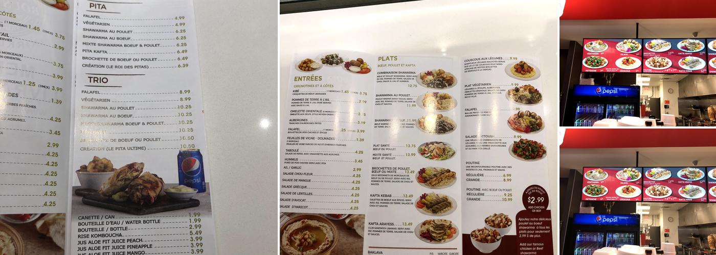 Restaurant Boustan Menu