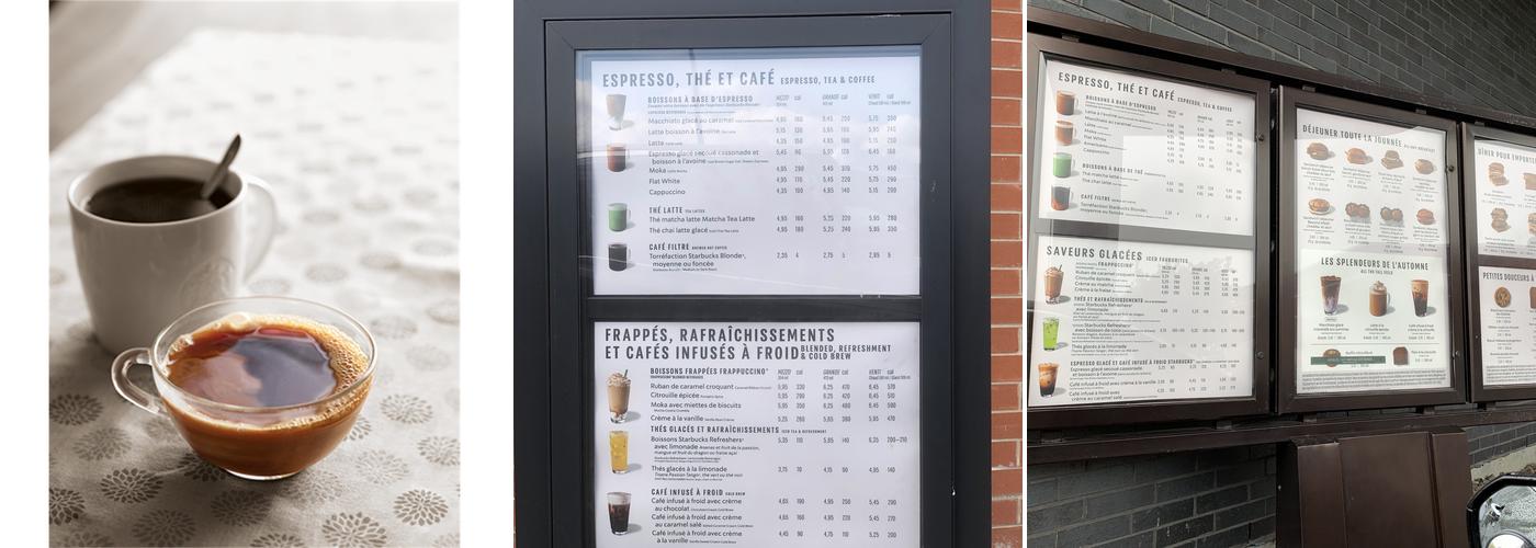 Starbucks Menu