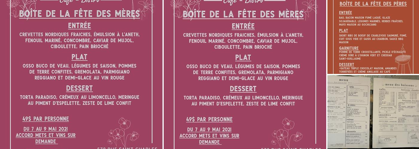 Saint Laurent Café Menu
